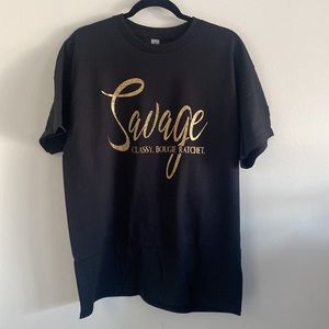 Savage Black Tee size medium